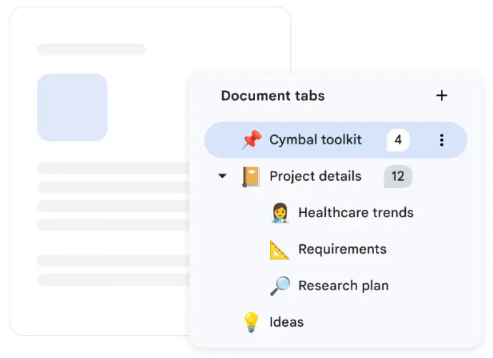 Google Docs Tabs